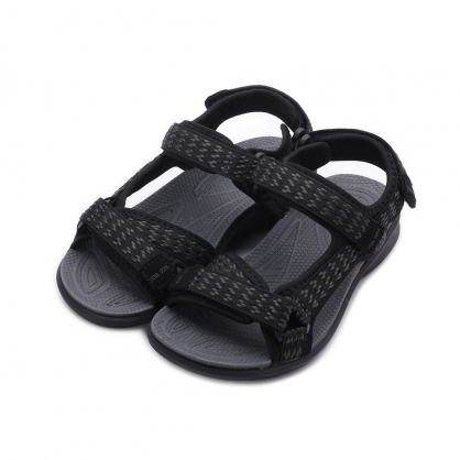 老船長 織紋織帶涼鞋 黑 女鞋