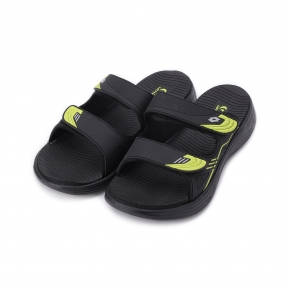 LOTTO 雙魔鬼氈舒壓拖鞋 黑黃  LT1AMS3190 男鞋