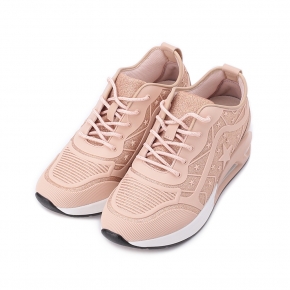 LUZZI 亮蔥膠印氣墊鞋 粉 女鞋