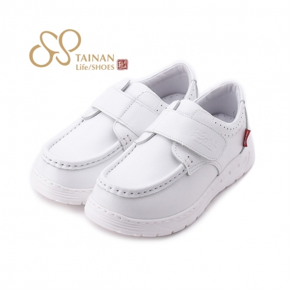 ZOBR 真皮魔鬼氈輕量休閒鞋 白 女鞋