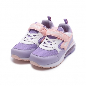 KANGAROOS 拼接氣墊慢跑鞋 粉紫 KK21467 中大童鞋
