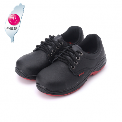 PAMAX 皮革綁帶鋼頭安全鞋 黑紅 PA55807FEH 女鞋