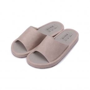 Vero & Nique 文青風格吸水皮料室內拖鞋 粉 26050 女鞋