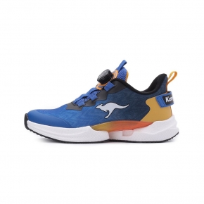 KANGAROOS RAZER 旋鈕穩定片運動鞋 藍黃 KK41806 大童鞋