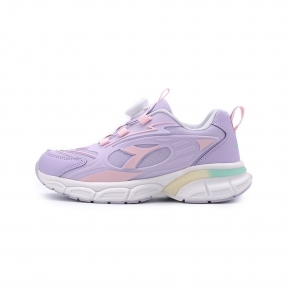 DIADORA 寬楦旋鈕運動鞋 粉紫 DA13128 中大童鞋