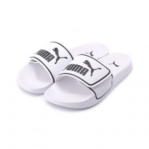 PUMA LEADCAT 2.0 V 魔鬼氈壓紋運動拖鞋 白 387515-02 男鞋