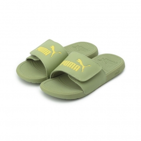 PUMA COOL CAT 2.0 V BX 魔鬼氈拖鞋 綠黃 389112-08 男鞋