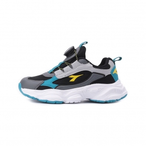 DIADORA 轉扣酷潮 時尚運動鞋 黑灰 DA11159 中大童鞋