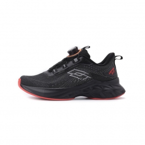 LOTTO 躍風 810 轉扣彈力避震跑鞋 黑 LT4AKR8310 大童鞋