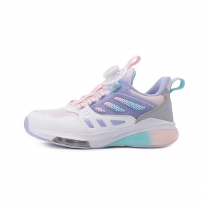 TE TE 旋鈕運動鞋 白粉 中大童鞋