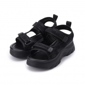 RIN RIN 小香風魔鬼氈涼鞋 黑 女鞋