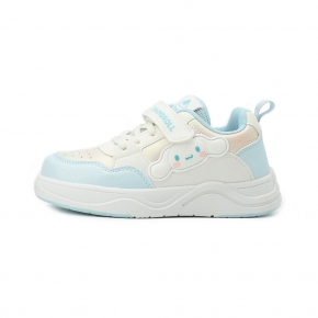 大耳狗 渲彩皮革魔鬼氈滑板鞋 水藍 中大童鞋