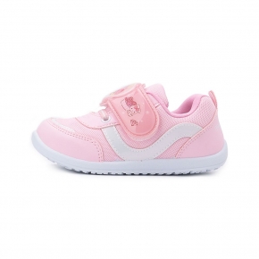 美樂蒂 心型電燈魔鬼氈休閒鞋 粉 中童鞋