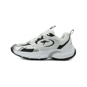 KANGAROOS RUNSKY 千禧復古跑鞋 白黑銀 KW51858 女鞋