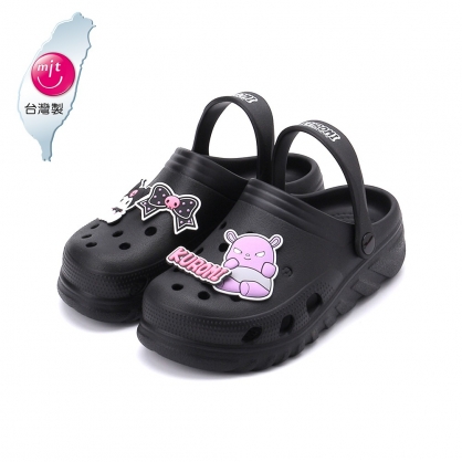 酷洛米 洞洞園丁鞋 黑 女鞋