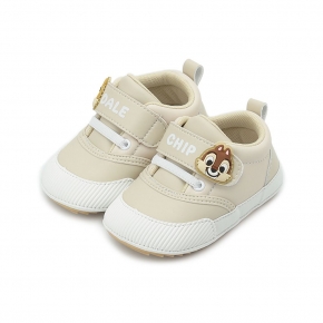 DISNEY 奇奇蒂蒂 魔鬼氈護趾鞋 卡其 中小童鞋