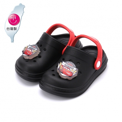 DISNEY 麥坤 電燈洞洞園丁鞋 紅黑 中小童鞋