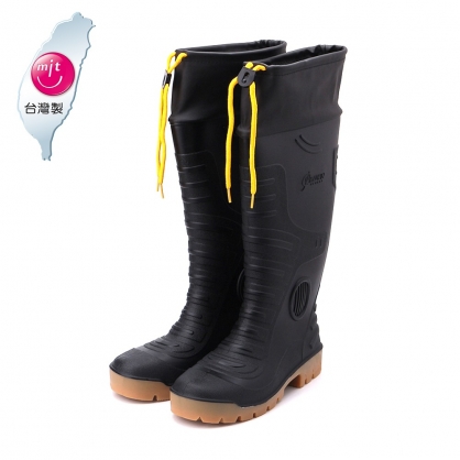 皇力 加長皮套長筒雨鞋 黑 AYR-0004鞋