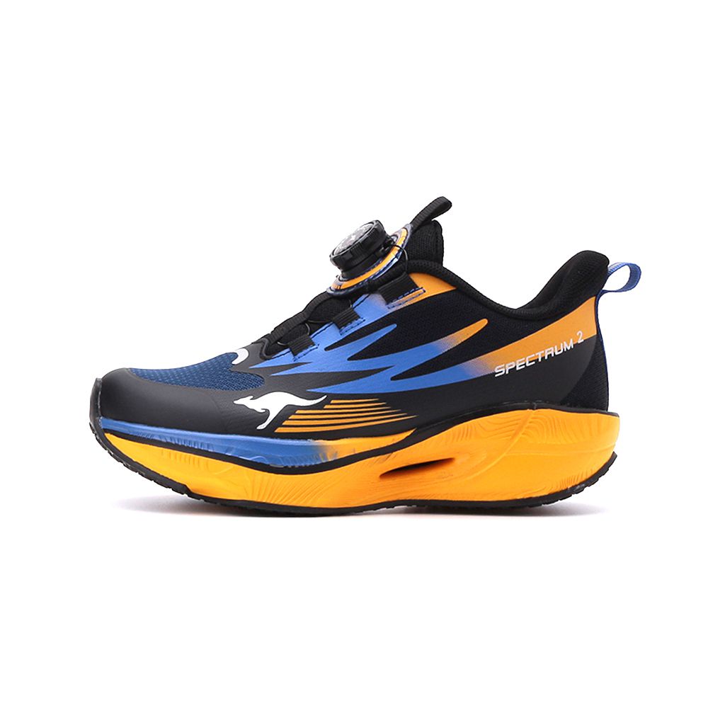 KANGAROOS SPECTRUM 2 旋扣運動鞋 黑藍黃 KK61334 大童鞋 - 鞋全家福線上購物｜全台鞋店品牌推薦，男女鞋款一站購足