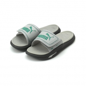 PUMA SOFTRIDEPRO SLIDE 24 V 魔鬼氈拖鞋 灰綠 395431-14 男鞋
