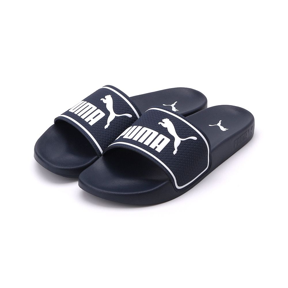 PUMA LEADCAT 2.0 壓紋運動拖鞋 深藍 384139-04 男鞋 - 鞋全家福線上購物｜全台鞋店品牌推薦，男女鞋款一站購足