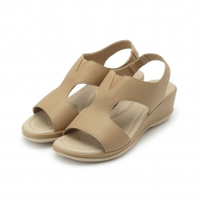 LUZZI 工字鬆緊船台涼鞋 杏 女鞋