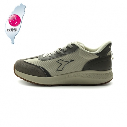DIADORA MIT 快易穿減壓綁帶防潑水寬楦健走鞋 卡其 DA7627639 男鞋
